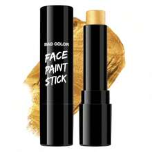 Gold Eye Black Blendable Face Body Paint Stick, Waterproof Metallic Full Body Paint Sticks Makeup For Halloween Special Effects Cosplay Skeleton Clown Costume Parties - 金色 - 查看 2