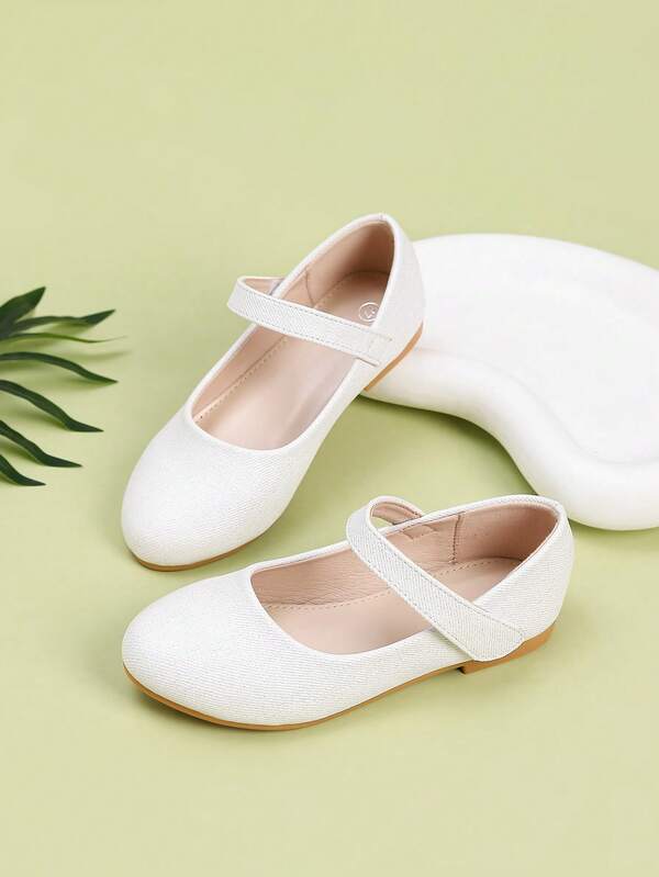 1 Pair New Fashion Versatile Solid Color Girls Shoes, Cute Flat Shoes, Round Toe, Suitable For Daily Wear, Dancing, Outdoor, Spring And Autumn Closed Toe Princess Shoes, Ballet Flats