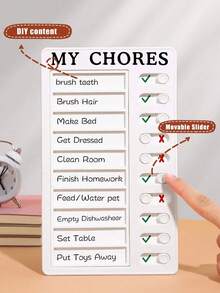 Quadro Reutilizável de Lista de Tarefas, Bloco de Notas Portátil de Lembretes Domésticos, Mensagem DIY, Lembrete de Planejamento de Viagem Familiar, Plano de Trabalho Diário, Fitness, Completar Tarefas no Prazo Certo, Caderno