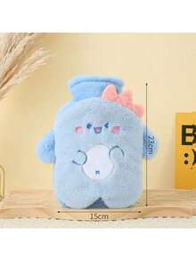 1pc 注水式热水袋 PVC材质 防爆防烫暖手器 毛绒可爱热水袋 可拆洗 女士情人节礼物生日男朋友女朋友