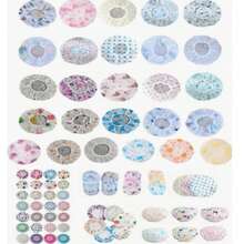 20件/15件/10件/8件/5件/3件随机颜色图案浴帽套装，防水浴帽，加厚帽，女士水疗美发沙龙用品，可重复使用浴帽浴室配件 - 多色 - 查看 17