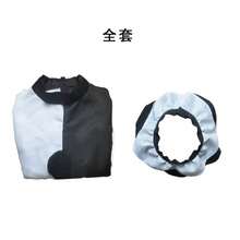 万圣节破碎灵魂小丑服装，舞台表演服 - 黑與白 - 查看 6
