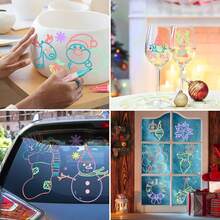 MMSZHL 8 Pcs Marcadores de Gis Borrables En y Húmedo, Marcadores de Gis Líquido, Colores Brillosos, Borrable y de Secado Rápido, para Blackboa, Espejos, Ventanas, Vidrio de Coche (6 mm) - 6 milímetros - Ver 11