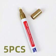 10pcs White/Gold, Tile Seam Repair Pen, White Tile Filling Pen, Bathroom Tile Floor Repair Kit, Mildew Proof And Waterproof Tile Marker, Home Improvement Wall Seam Marker