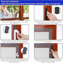 Mosquitera para ventana, mosquitera de ventana con cinta adhesiva, cortina de mosquitera de 80x120cm (130x150cm) - 60x120cm-Blanco - Ver 6