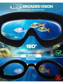 My Cool Summer Swim Goggles 2-Pack, My Cool Summer Clip-On Swim Goggles, Swim Goggles With Earplugs, 180° High Definition Swim Goggles - 1P Coral Orange - View 9