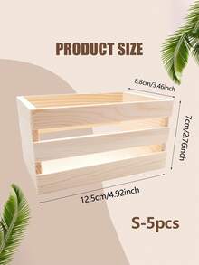 1/3pcs Small Wooden Storage Box, Suitable For Desktop Organization, Stackable Mini Plastic Storage Box, Suitable For Home Office Storage Rack, Small Storage Basket Container