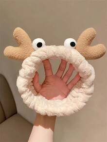 1pc Cute Plush Crab Wash Headband, Elastic Hair Band For Makeup, Washing Face, Facial Mask, Sweet Hairband Hair Accessories,Skincare Headband,Beauty,Skin Care Products,Spa,Self Care,Skin Care Tools,Face Care,Esthetician Supplies,Skin,Face Wash,Facial - Multicolor - View 9