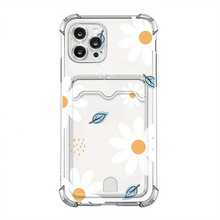 Funda de Teléfono Transparente con Patrón Floral Fresco y Moderno, Soporte para Tarjetas a Prueba de Golpes, Compatible con 15 Pro/15 Plus/15 Pro/15, 14 Pro/14 Plus/14 Pro/14, 13 Pro/13 Pro/13/13, 12 Pro/12 Pro/12/12, 11 Pro/11 Pro/11, XS/XR/XS/S - Colores mixtos - Ver 2