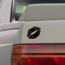 1PC Sexy Lip Print Car Sticker, Waterproof Sticker, Hickey Car And Motorcycle Rear Window, Side Window, Body Sticker