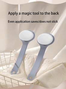 1 pièce Brosse ergonomique à long manche pour lotion corporelle - avec tampon éponge, atteint facilement les zones difficiles, exfoliation en douceur et hydratation, outil de soins de la peau quotidiens, application lisse et pratique