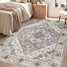 Runner Rug Hallways, 2'6x10' Washable Non Slip Kitchen Runner Rug, Long Boho Vintage Rust Hallway Stair Ultra Soft Print Floor Carpet Bedroom Bathroom Laundry Room, Home Decor - Earth Tone/Multi - View 12