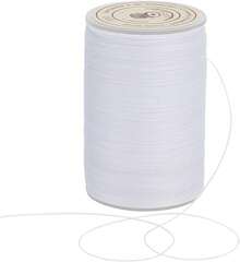 Hilo de encerado, 160m/rollo, hilo de poliéster duradero, hilo para pulseras, manualidades DIY, pulseras y collares, adecuado para coser, reparar y manualidades (blanco) (0.45mm) - Blanco - Ver 12