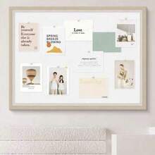 1块大型多用途毛毡公告板，可用于照片展示、办公及家庭留言板，无需钻孔即可安装，适用于家庭、书房、办公室、圣诞节及新年装饰、照片展示、留言、软木板、钉板、愿景板等。 - 彩色 - 查看 8