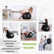 Pelota de Pilates, Pelota de Yoga, Pelota para Ejercicio Deporte de Equilibrio Equipo de Anti Estallido, 65 Pelota Pilates de Resistencia estática con Bomba, Antideslizante pelota yoga para Embarazo/Pilates/Yoga/Fitness/ Ejercicios Abdominales - 1 - Ver 6