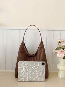 Fashionable Large Capacity Shoulder Bag For Women, Design Tote Bag - Coffee - View 10