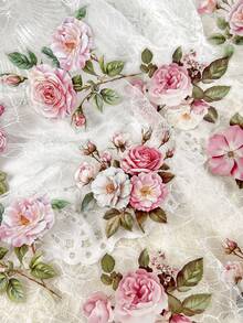20pcs/Pack Vintage Flower PET Stickers, Multi-Size, For Scrapbooking, DIY Crafts, Photo Album Decoration - Multicolor - View 8