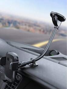 通用型汽车挡风玻璃手机支架，柔性长臂手机支架，适用于各种车型，360度旋转，焊接式 - 黑色 - 查看 2