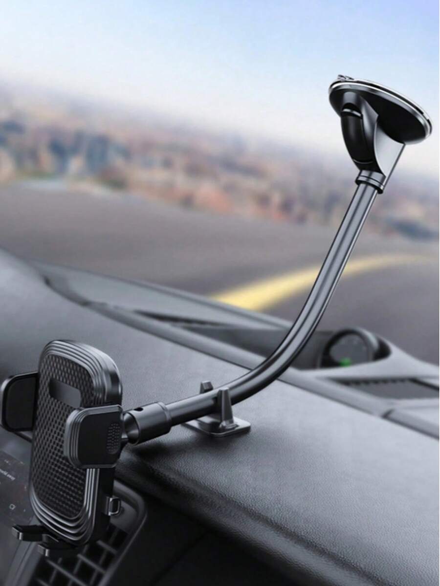 通用型汽车挡风玻璃手机支架，柔性长臂手机支架，适用于各种车型，360度旋转，焊接式