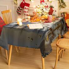 1/20 buc. Față de masă de Crăciun, lumânări aurii clasice de lux, față de masă cu model de globuri de Crăciun albe, decor de atmosferă de Crăciun, potrivit pentru stilul de Crăciun, potrivit pentru utilizare în interior și exterior, bucătărie de acasă, decorare masă și decorare cină, cadouri pentru familie și prieteni