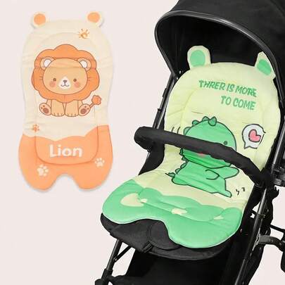 Baby Stroller Seat Cushion, With Cute Cartoon Design, Soft, Comfortable And Breathable. A Perfect Gift For Babies.