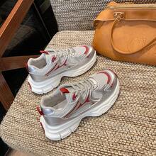 Red Niche Chunky Sneakers For Women, 2025 Summer New Versatile Student Campus Style Lightweight Casual Shoes, - Red - View 13
