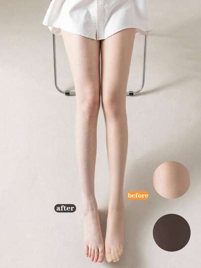 1/2 Pairs 20D Women's Sheer Tights Ultra Thin High Waist Pantyhose Thigh Stockings