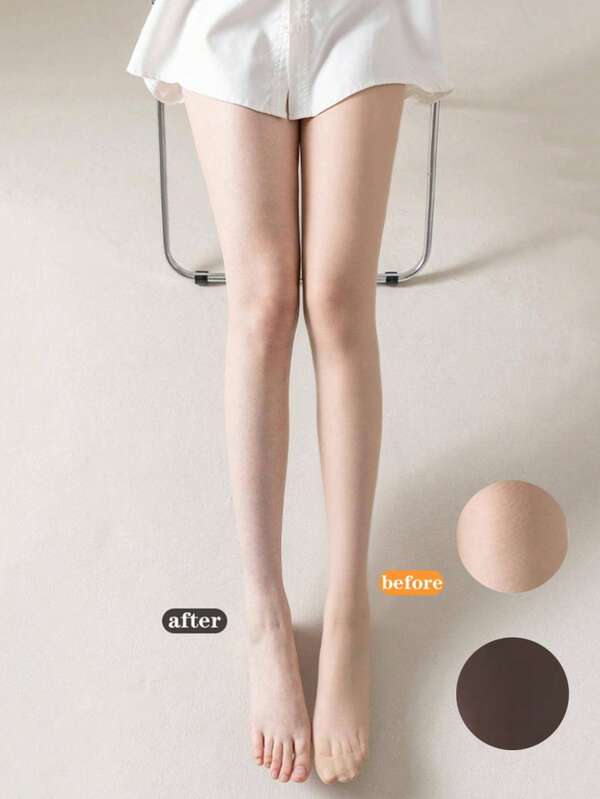 1/2 Pairs 20D Women's Sheer Tights Ultra Thin High Waist Pantyhose Thigh Stockings