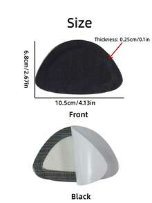 1/2 件鞋跟修补贴，隐形粘合皮革鞋跟保护贴，运动鞋防摩擦