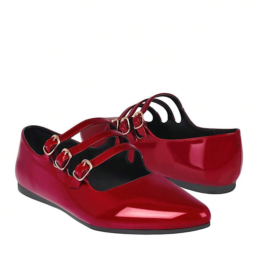 BERLIN LADIES' SHOES 705302-3 RED PATENT LEATHER - Red - View 1