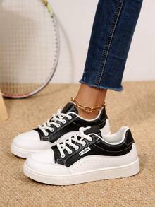 Tênis Branco com Sola Grossa e Elevada para Mulheres, Sapatos de Lona Casuais, Novos Lançamentos de Primavera/Outono, Estudante, Versátil, Esportivo