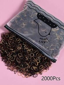 2000/4000 peças de elásticos de cabelo femininos de 0,47 polegadas para laços de cabelo, pequenos mini elásticos, grandes prendedores de rabo de cavalo para tranças, cordas de cabelo, acessórios de cabelo para uso diário, elásticos de cabelo