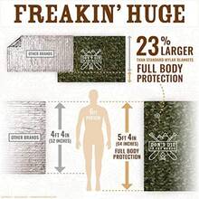 Freakin Huge Emergency Blankets [4Pack] ExtraLarge Thermal Mylar Space Blankets With Ripstop Nylon Stuff Sacks + Carabiner Zipper Pack [Woodland Camo] - Brown - View 4