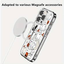 Funda transparente para móvil estilo Halloween con anillo magnético, compatible con phone 16, 15 Pro, 14 Pro, 13 Plus y 12. Funda transparente para móvil con diseño de calabaza y estampado negro, resistente a golpes y caídas, no se amarillea. Diseño festivo y espeluznante. Ideal para compras navideñas y usuarios. - transparente - Ver 3