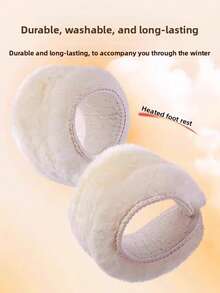 4pcsNatural Lamb Fleece Insoles Men Women Winter Keep Warm Insole Soft Wool Thicken Shoepad Cashmere Shoes Insert Thermal Shoe Pads - White - View 6