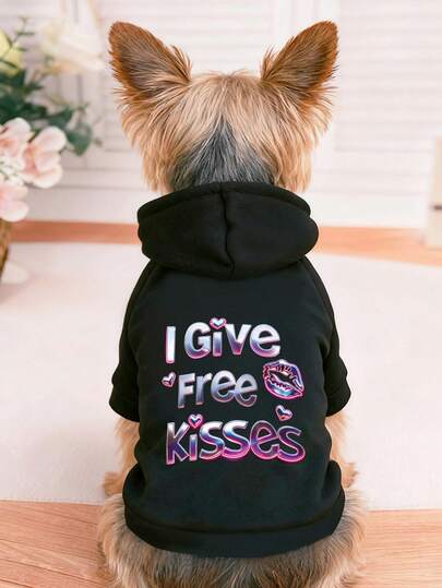 1pc Small Dog Clothes, Warm Winter Fleece Lining Outfit For Poodle, Bichon Frise, Autumn/Winter Pet Apparel, Suitable For Kitten, Munchkin Cat