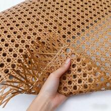 40-45厘米DIY手工编织藤条，八角形开眼藤条 - 适用于工艺品和园艺的耐用材料（咖啡色） - 咖啡色 - 查看 12
