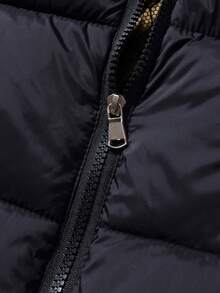 Nueva chaqueta acolchada para niños, cálida y a prueba de viento, serie negro y dorado, abrigo parka de otoño/invierno para niños y niñas