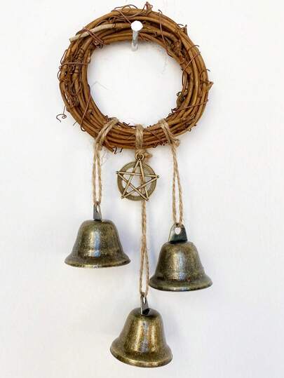 1pc Witch's Bell, Wiccan Wind Chime, Bohemian Blessing Wind Chime, Home Decor, Party & Festival Ornament, Birthday Gathering Hanging Decoration, Suitable For Home And Event Decorations