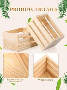 1/3pcs Small Wooden Storage Box, Suitable For Desktop Organization, Stackable Mini Plastic Storage Box, Suitable For Home Office Storage Rack, Small Storage Basket Container