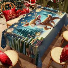 1/20 pièces Nappes de Noël, Cadeaux de Noël de luxe et colorés, Nappes avec motifs mignons de rennes et de sapins de Noël, Décoration d'ambiance de Noël, Convient pour le style de Noël, Convient pour une utilisation intérieure et extérieure, Décoration de table de cuisine et de salle à manger, Cadeaux pour la famille et les amis