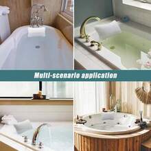 1pc Bone-Shaped Quick-Dry Bath Pillow, 4D Mesh With 2 Suction Cups, Machine Washable, Bathtub Headrest Pillow To Support Head, Neck And Waist - Multicolor - View 5