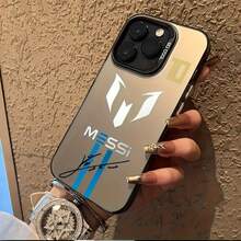 Soccer Number 10 IMD Colorful Silver Phone Case, High Aesthetic Fashion, Minimalist Design Protective Cover, Compatible With 16/16Plus/16Pro/16Promax/15/15Plus/15Promax/14/14Plus/14Pro/14Promax, 13/13Pro/13Promax, 12/12Pro/12Promax, 11/11Pro Max. - màu đen - Xem 1