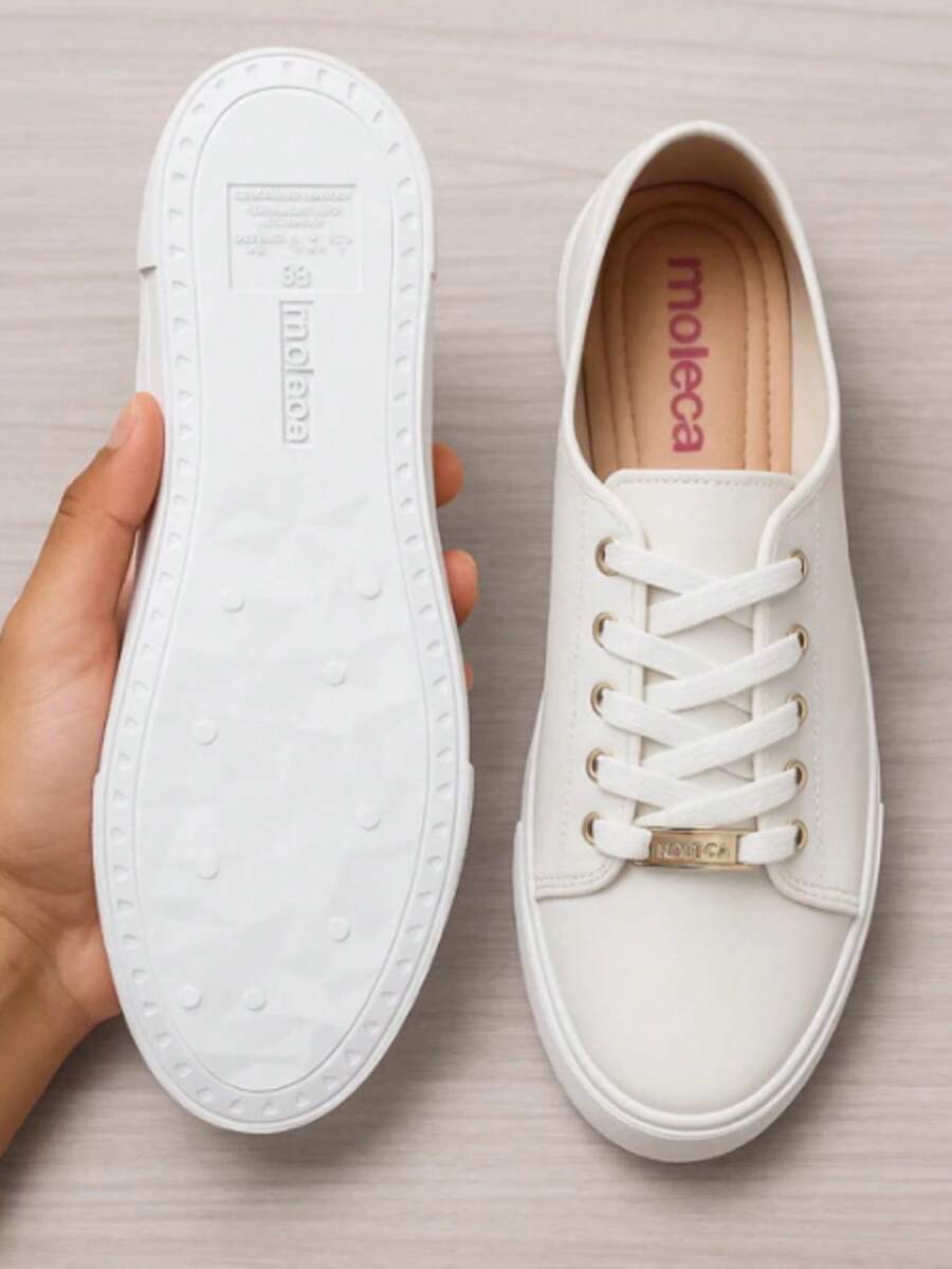 Moleca Original Street Basic Casual White Sneakers - 白色 - 查看 1