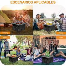 SDRO Mesa de Camping Portátil Ultraligera de Aluminio Plata, Resistente al Agua y Oxido, Plegable y Portátil para Campamento, Playa, Picnic, Barbacoa, Senderismo, Pesca, 7.2 cm x 14.1 cm x 44.79 cm - 1 - Ver 7