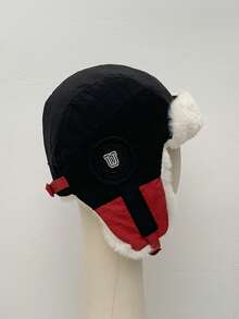 仿皮草 Ushanka 帽子，保暖护耳飞行员帽，男女复古飞行员帽，适合秋冬季骑自行车、滑雪、户外活动 - 彩色 - 查看 16