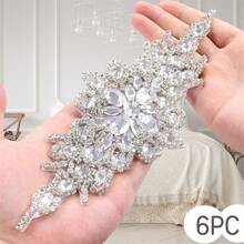 Premium Handmade Crystal Rhinestone Applique, Multi-Color Crystal Glass Diamond Bridal Sash, Hot Melt Diamond Sticker, Wedding Decoration, Bridal Accessories, DIY Craft Supplies