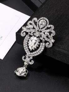 1pc Luxury High-End Crystal And Rhinestone Crown Brooch, Suitable For Women, Elegant Parties And Clothing Accessories - GZ0005 - View 9