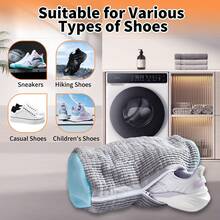 أكياس الغسيل للأحذية، أكياس غسيل الأحذية الرياضية، أحذية التنس، غسالة الملابس والمجفف، أكياس تنظيف الجوارب القابلة لإعادة الاستخدام، الملابس الرقيقة، أكياس غسيل الأحذية الرياضية/غسالة الملابس، أكياس غسيل الأحذية الرياضية، أكياس تنظيف الأحذية القابلة لإعادة الاستخدام (لجميع أنواع وأحجام الأحذية)، أكياس غسيل الأحذية ذات السحاب المخفي المتين (للأحذية الرياضية وأحذية الجيم) - متعدد الألوان - مشاهدة 3