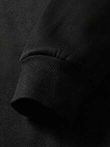 Women's Y2K Style Burgundy Sweater With Bold White 'Bench' Letter Print - Long Sleeve Crew Neck Pullover Sweater With White Cuffs And Hem, Suitable For All Seasons Casual And Semi-Formal Wear, Layerable (Machine Washable) - Minimalist Aesthetic, Y2K Fashion Letter Print Sweater, Fashionable And Comfortable, Suitable For Layering Or Wearing Alone, Elegant Modern Design With 'Bench' Letter, High-Quality Women's Winter Sweater, Oversized Sweater, Women's Winter Sweatshirt, American Women's Sweater, Embroidered Sweatshirt 2025 - 黑色 - 查看 4